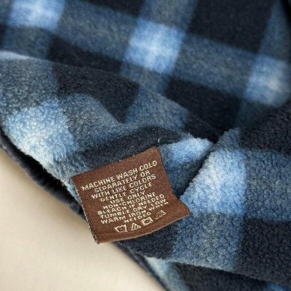 Levi's Men Vintage Canvas Fleece Plaid Lined Shacket Size XL Trucker Jacket Navy - Picture 9 of 12